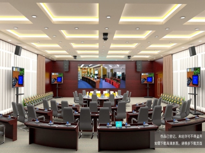 圓形會議室效果圖一